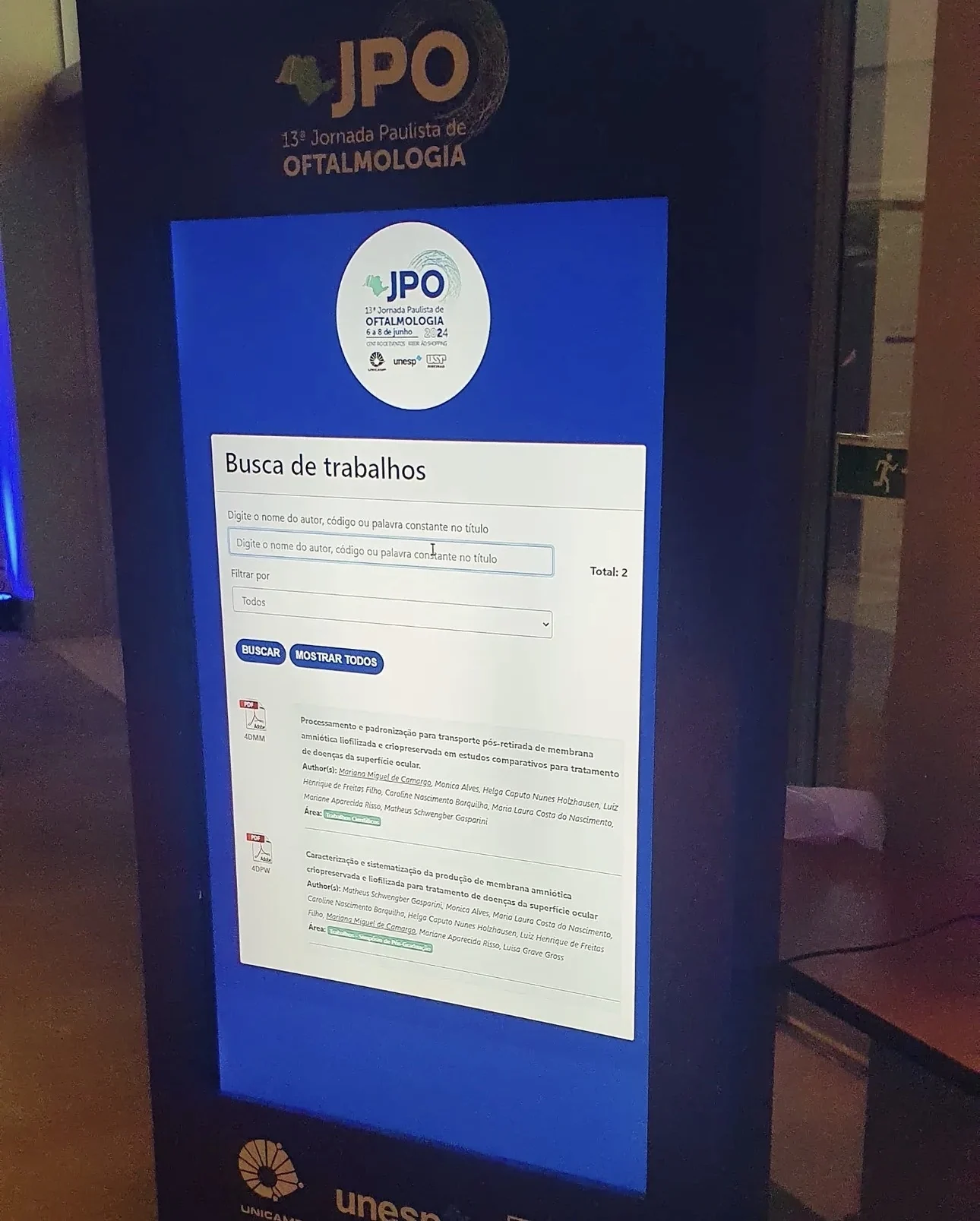 Consulta aos trabalhos em e-Poster